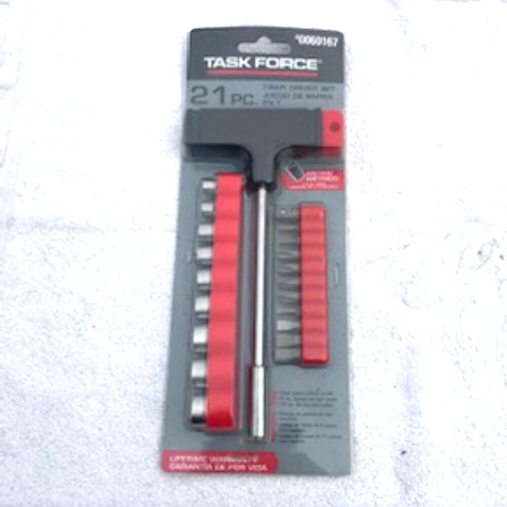 Tool Set . 21 Piece T-Bar Driver Assortment Set . Task Force . {2} Set Bundle - Picture 5 of 6